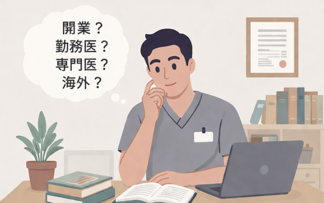 将来に悩む歯科医師のイメージ
